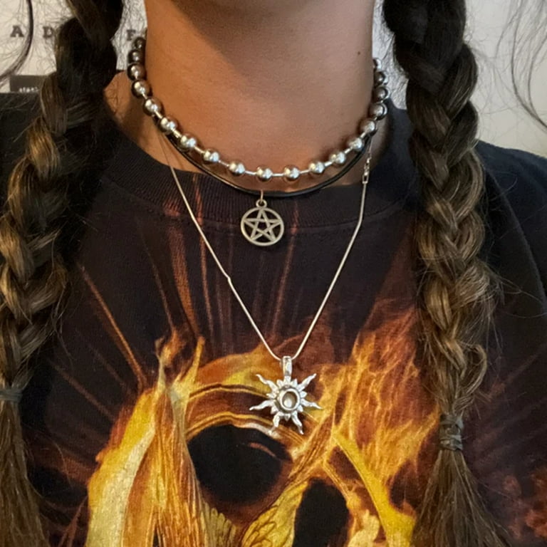 Grunge Y2K Statement Oversized 10mm Ball Chain Choker