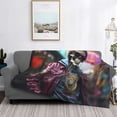 thumbnail image 6 of Throw Blanket for Couch - Skeleton Cool Street Fashion Soft Comfy Lightweight Cozy Warm Throw Blanket, Fuzzy Plush Flannel Blanket & Throws for Sofa and Bed All Season, 6 of 8