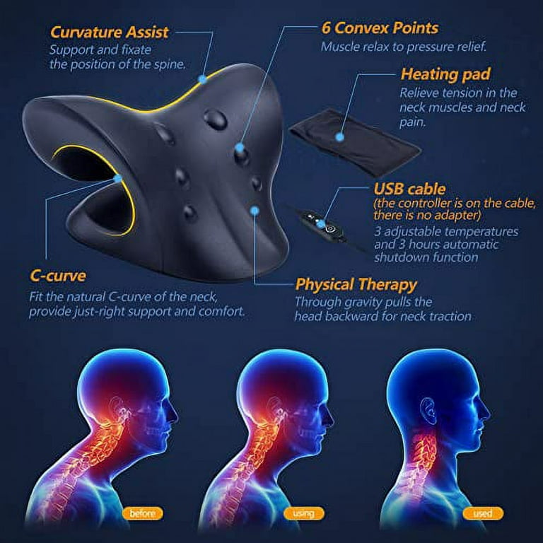 BILITOK Neck and Shoulder Relaxer, Cervical Traction Device for Muscle Tension Relief, Neck Stretcher for TMJ Pain Relief and Cervical Spine Alignment