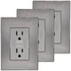thumbnail image 1 of Enchufe Placa Duplex Inoxium1FSilver 3Pzas Contacto Duplex Falla Tierra 125-250VCA 15A 50/60Hz Plateado Acero Inoxidable, 1 of 4