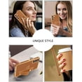 thumbnail image 6 of Samsung Galaxy S22 Case, Galaxy S22 Phone Case Love Heart Cute Case with Wristband Kickstand Holder Soft TPU Plating Bumper Protective Slim Shockproof Phone Case Cover for Girls Women, Brown, 6 of 16