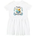 thumbnail image 3 of Inktastic Happy Hanukkah Dreidel and Laurels Girls Toddler Dress, 3 of 5