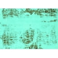thumbnail image 1 of Ahgly Company Indoor Rectangle Abstract Turquoise Blue Modern Area Rugs, 5' x 7', 1 of 4
