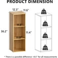 thumbnail image 4 of VAFHYLISS 3 Cube Storage Organizer, 3 Tier Cube Low Bookcase Freestanding Storage Display Organizer for Home Office, Three-Cubes Open Shelf Short Bookshelf (Oak, 3 Cube), 4 of 8