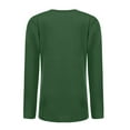 thumbnail image 3 of MAWCLOS Ladies Tee Crew Neck T Shirt Long Sleeve T-shirt Women Loose Tunic Blouse Work Tops Green XL, 3 of 5