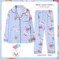 thumbnail image 1 of Pijama Kawaii de Hello Kitty Y2k para niños, camisa de dormir de manga larga, Anime Cinnamoroll, My Melody Kuromi, Sanrio, ropa de casa, 1 of 4