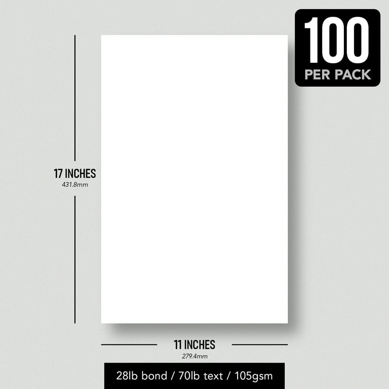 Glossy Digital Printer Paper, White, 11 x 17, 100lb Text (40lb Bond), 500  Sheets