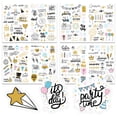 thumbnail image 1 of hojas de pegatinas de cumpleaños, varios diseños para adultos y niños para libro de visitas, álbum de fotos, tarjetas de cumpleaños y regalos decoración de cumpleaños, 1 of 7