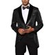 thumbnail image 1 of Tuxedo de lentejuelas brillante INSPIRE CHIC para chaqueta de solapa de hombre para fiestas de boda M Negro, 1 of 5