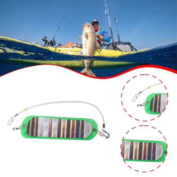 Suministros de luz intermitente para pesca en agua salada, eficaz, portátil, para curricán de salmón, luz intermitente para entusiastas de pesca. Estilo H