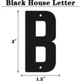 thumbnail image 2 of 3 Inch Modern Metal House Numbers, Metal Address Numbers and Letters, Black Door Mailbox Number, House Address Letter and Number for Office Home Farm Outside (Double B), 2 of 8