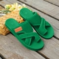 thumbnail image 7 of Summer Orthopedic Sandals for Women 2026 Dressy Bunions Sandals with Toe Loop Breathable Mesh Comfortable Lightweight Casual Cute Beach Slides,Green 37, 7 of 7