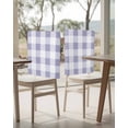 thumbnail image 4 of nqOlkjepod Purple Plaid Chair Covers Set of 8, Decorative Chair Back Cover, Spring Summer Farmhouse Buffalo Checkered Dining Room Chair Slipcovers Removable Chair Protectors Covers for Party Banquet, 4 of 7