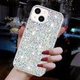 thumbnail image 4 of Compatible with iPhone 15 Plus Case Gel Glitter Sparkle Bling Women Girls Cases Cute Rubber Slim Soft Silicone TPU Shockproof Drop Phone Protective Cover for iPhone 15 Plus,White, 4 of 6