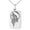 Silver, variant on Stainless Steel Howling Mad Wolf Engraved Small Rectangle Dog Tag Charm Pendant Necklace