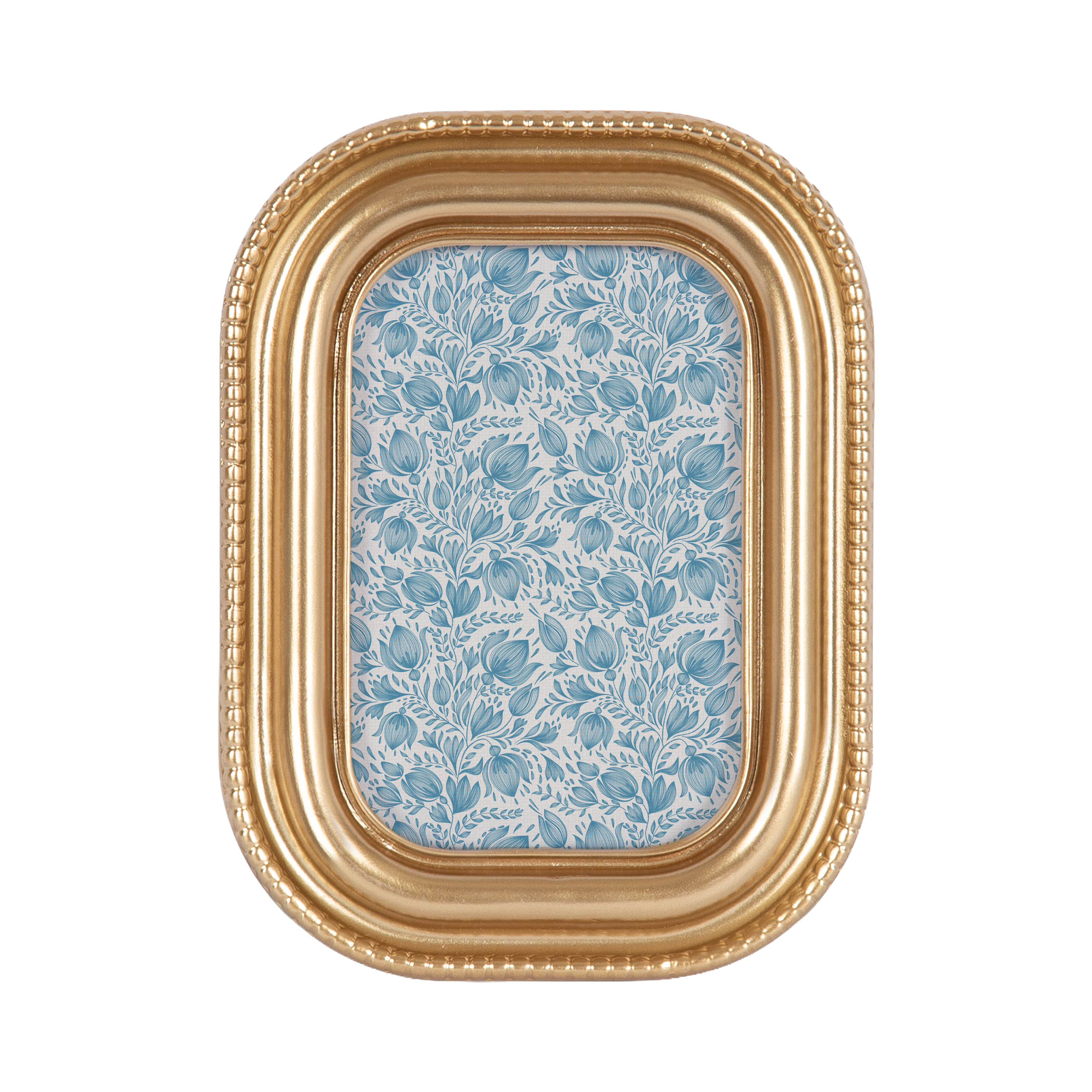 DesignOvation 4x6 Beaded Gold Picture Frame, Tabletop photo 1