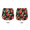 thumbnail image 5 of Picia Tomatoes Pattern Women's 2 in 1 Athletic Running Shorts High Waisted Workout Casual Gym Sweat Shorts with Comfy Liner Zipper Pockets-Medium, 5 of 9