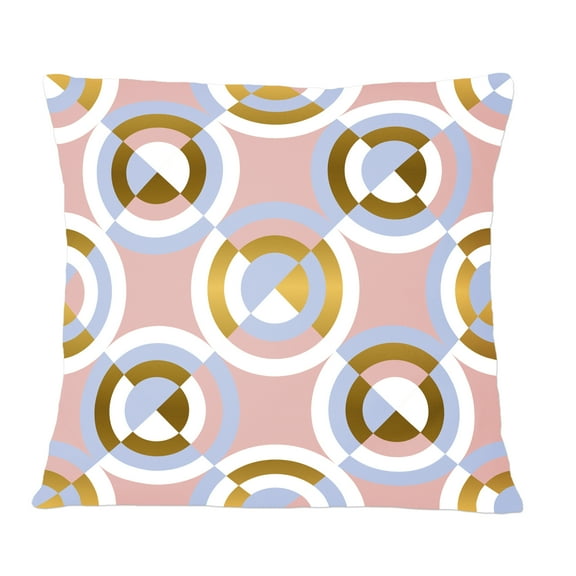 Designart Circular geometric shapes pattern' Mid-Century Modern Throw Pillow - 12x20