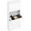 Whitmor 3-Tier Metal Shoe Cabinet, White