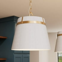 Hunter - Ada Lee 1-light Alturas Gold, Small Pendant Light, Dimmable, Transitional Style, Cone Shaped, for Bedrooms, Dining, Living Rooms - 48162