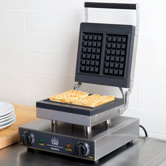 Carnival King Brussels Style Waffle Maker with Timer - 120V