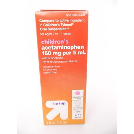 Up&Up Children's Acetaminophen Pain Reliever & Fever Reducer Liquid - Bubblegum