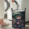 thumbnail image 4 of Picia Forest Mushroom Skull Large Laundry Basket, Waterproof, Freestanding Laundry Hamper, Collapsible Tall Clothes Hamper with Extended Handles-Medium, 4 of 8