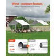 thumbnail image 3 of VEVOR Metal Chicken Coop, 9.8x26.2x6.5 ft Large Walk-in Chicken Runs with Cover, Spire Roof Hen House Enclosure with Security Lock, Outdoor Duck Rabbit Cage Poultry Pen for Backyard, Farm, Yard, 3 of 9