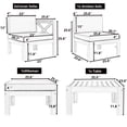 thumbnail image 5 of SYNGAR 5 Piece Patio Sofa Set, Outdoor Conversation Sofa Chairs Set with Coffee Table, Wood Sectional Furniture Set with Beige Cushions, for Backyard, Poolside, Balcony, Deck, Garden, D8130, 5 of 10