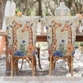 thumbnail image 5 of Decorative Chair Back Cover One Size x2 Chair Cover Dining Chair Slipcovers Chair Back Decoration Festival Chair Decoration Two Giraffes, 5 of 6
