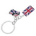 thumbnail image 2 of Llavero de coche con la bandera del Reino Unido, creativo llavero de estilo británico, colgante de metal para bolso de coche, bonitos colgantes, llavero vintage con la bandera nacional., 2 of 8