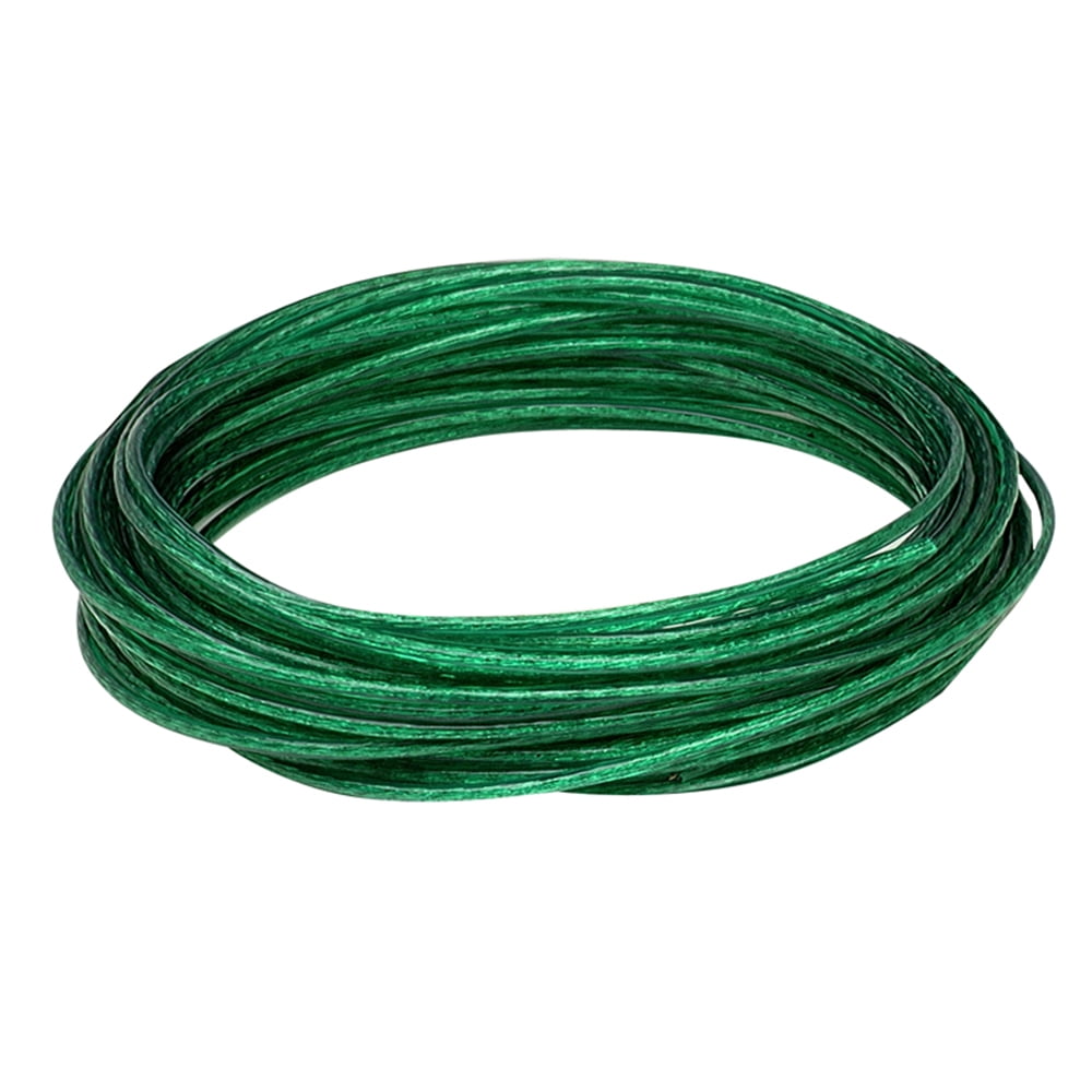 Hillman Fasteners 122100 100-feet Green Vinyl Jacketed Clothesline Wire for sale online 