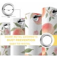 thumbnail image 6 of Peach Blackout Curtains for Bedroom/Living Room, Thermal Insulated Kitchen Curtains, Spring Floral Green Leaf Botanical Pink Fruit Grommet Darkening Window Treatment Drapes 42"x84"x2, 6 of 8