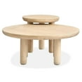 thumbnail image 3 of Bowery Hill Transitional Brown Nesting Cocktail Table With Casters, 3 of 14
