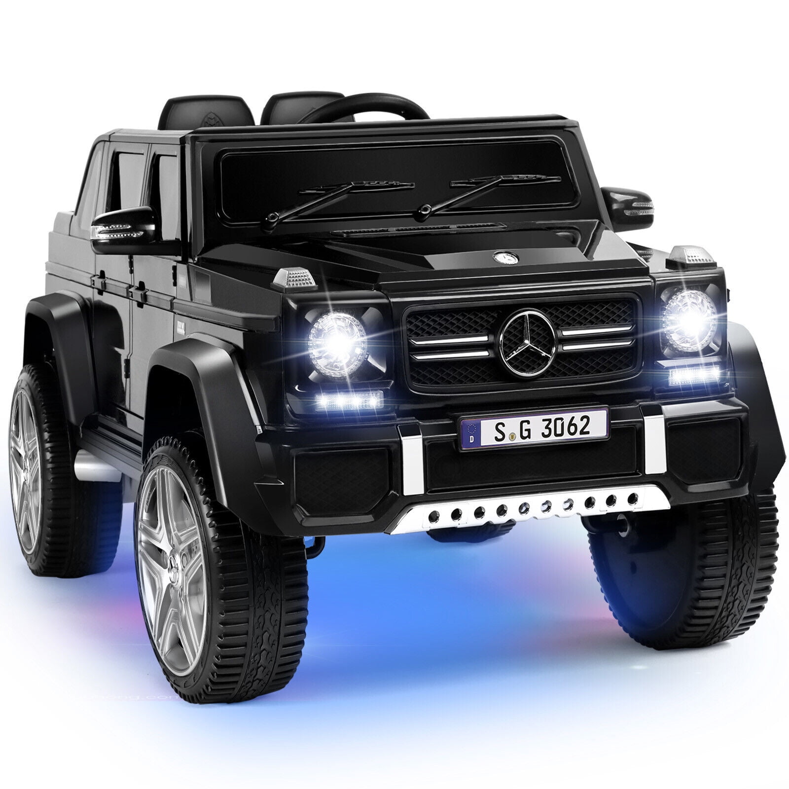 JOYLDIAS 12V Licensed Mercedes-Benz G650S Kids Ride on Car Electric Toy w/Remote Control, 3 Speeds, LED Lights, Bluetooth, Music, Horn, Black