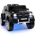 thumbnail image 4 of JOYLDIAS 12V Licensed Mercedes-Benz G650S Kids Ride on Car Electric Toy w/Remote Control, 3 Speeds, LED Lights, Bluetooth, Music, Horn, Black, 4 of 11