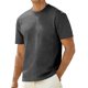thumbnail image 2 of Tops para hombre, blusas y camisas de manga corta con cuello redondo para hombre, jersey de verano de color liso, informal, transpirable, de manga corta con cuello redondo, tops de poliéster para homb, 2 of 6