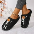 thumbnail image 4 of Halloween Slippers for Women Men Cute House Bedroom Slip on Shoes Memory Foam Indoor Outdoor Couple Slippers Gifts, 4 of 8