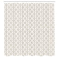 thumbnail image 2 of Ambesonne Orient Shower Curtain, Vintage Curlicue Motifs, 69"Wx75"L, Dark Khaki and White, 2 of 4