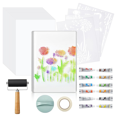 thumbnail image 1 of 5x7 Gel Printing Plate Kit - with Acrylic Paint, Papers& Tools for Mixed Media Art, Card Making - Beginner & Art Class, 1 of 6