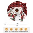 thumbnail image 6 of 15 Inch Round Placemats Set of 4, Red Plaid Snowman Christmas Non Slip Heat Insulation PP Table Mats, Xmas Snowflake Birds Berry Winter Washable Place Mats for Kitchen Dining Party Table Decor, 6 of 7