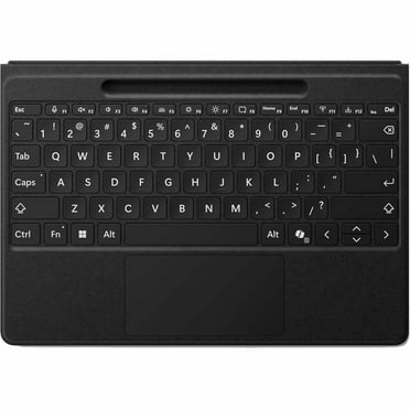 Microsoft Surface Pro Flex Keyboard - Black with Bold Keyset - Wireless Connectivity - Bluetooth - 32.81 ft CoPilot, Mute, Snipping, Screen Brightness, Media Player Hot Key(s) - Windows 11 - Notebo...