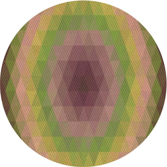 Ahgly Company Machine Washable Indoor Round Transitional Sienna Brown Area Rugs, 8' Round