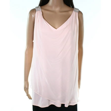 Msk Tops Blouses Womens Plus Draped Neckline Embellished