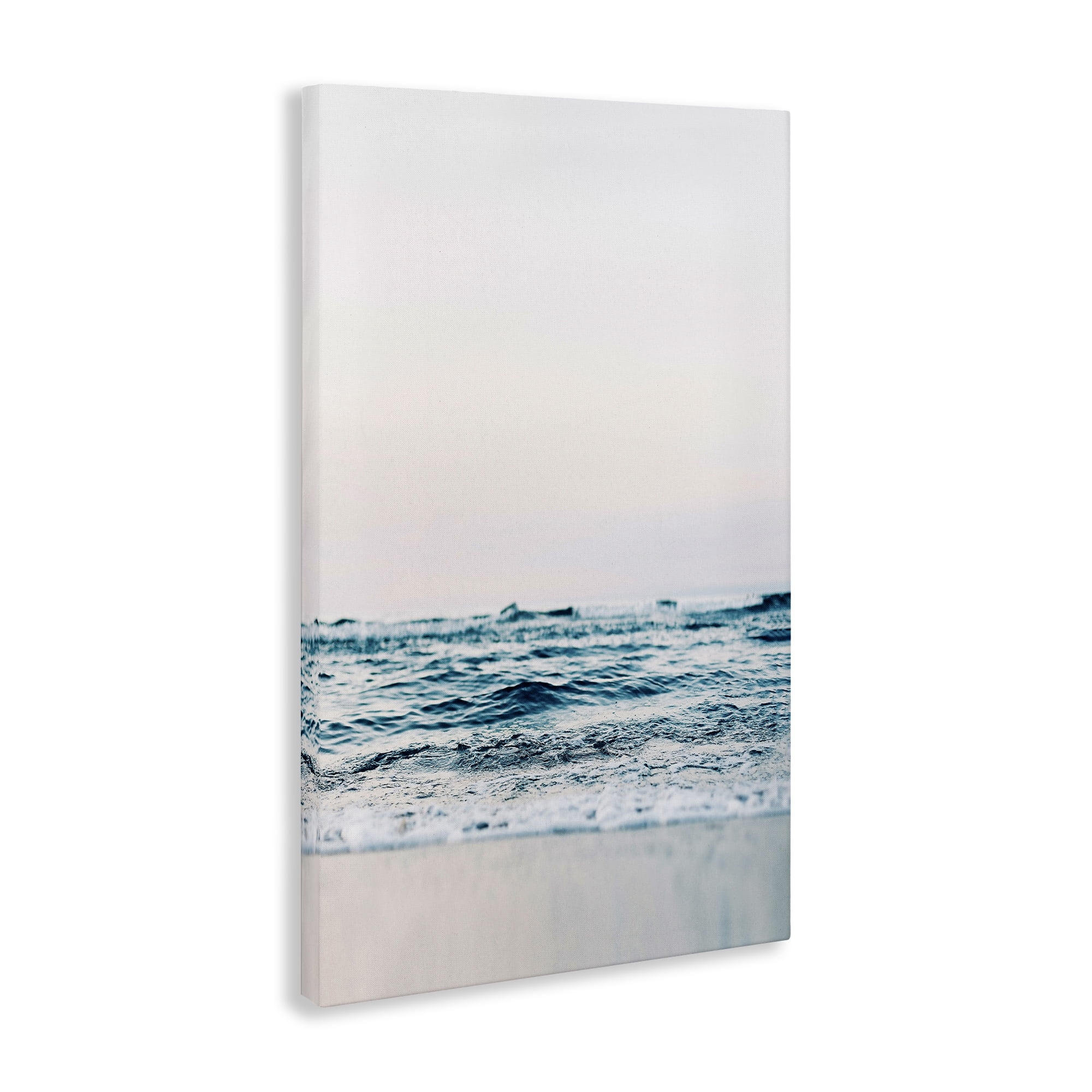 Stupell Industries Subtle Beach Waves Coastal Photography Gallery Wrapped Canvas Art Print Wall Art, 16 x 24