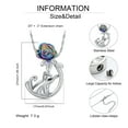 thumbnail image 2 of Rose Flower Little Cat Urn Pendant with Chain Cremation Jewelry for Ashes Holder Pet Memory Necklace, 2 of 5