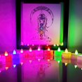 thumbnail image 4 of Beichi Luces De Té Led Que Cambian De Color A Granel 24 Piezas Velas Candelitas Sin Llama Con Luces Coloridas Velas Falsas De Colores Que Funcionan Con Pilas Sin Luz Parpadeante [Base Blanca], 4 of 5