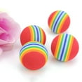 thumbnail image 3 of 10Pcs Red Rainbow Cat Toy Balls Soft EVA Foam Interactive Indoor Kittens Favorite Toys Small Dogs Puppies Toy Balls Bulk Activity Chase Quiet Play Sponge Ball, 3 of 9