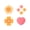 Pink Yellow, variant on GeekShare Pink Thumb Grips Set Buttons Caps Soft Joystick Cover for Switch/OLED Heart Flower