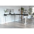 thumbnail image 3 of Atlin Designs 72" L-Shaped Standing Desk in Black and White, 3 of 6